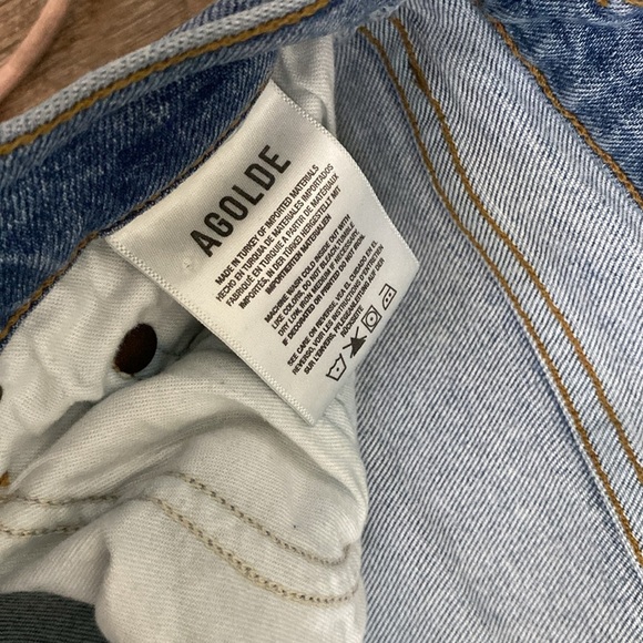 AGOLDE ICONIC 5POCKET HI WAISTED BOYFRIEND FITTING VINTAGE DENIM W/DISTRESSING - Picture 10 of 11